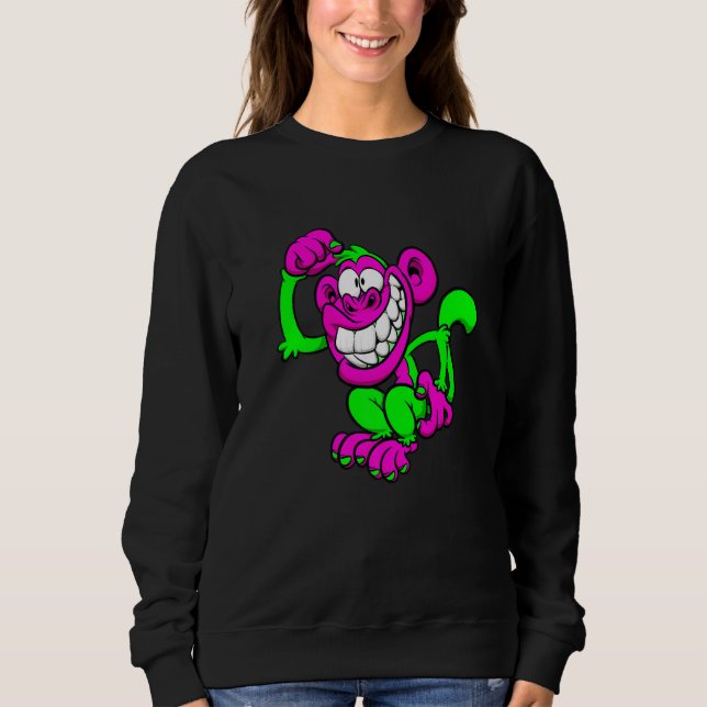 Camiseta Pink Green Crazy Monkey (Frente)