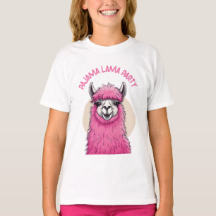 Camiseta Pink Happy Smiling Lama