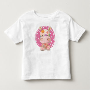 Camiseta Pink Hippo com patch