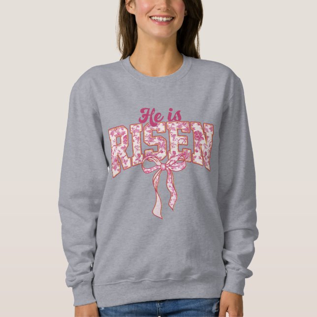 Camiseta Pink Lace Ele Ressuscitou   (Frente)