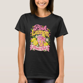 Camiseta Pink Lemon Picnic Club – Retro Lemonade Summer