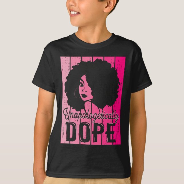 Camiseta Pink Mês da História Negra Sem Desculpas Droga Bla (Frente)
