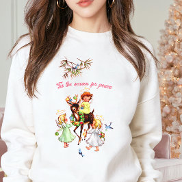 Camiseta PINK NOEL Vintage Xmas Reindeer Angel Texto person