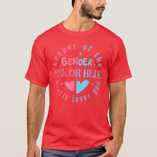 Camiseta Pink Or Blue Auntie Loves You Keeper ofhe Gender R