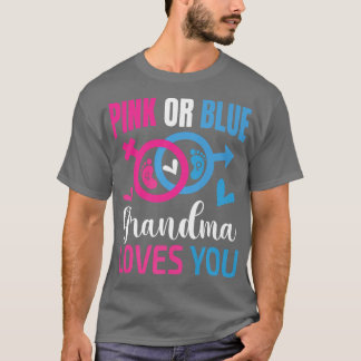 Camiseta Pink or Blue Grandma Loves You-Gender Reveal Appar