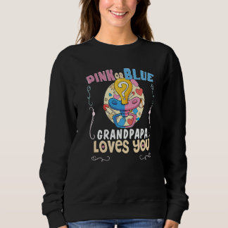 Camiseta Pink or Blue Grandpapa Loves You Best Grandfather