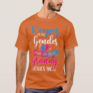 Camiseta Pink Or Blue Granny Loves You Keeper Gender Reveal