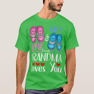 Camiseta Pink Or Blue Great Grandma Loves You Gender Reveal