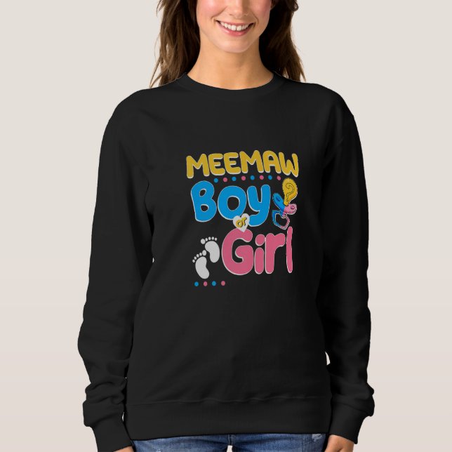 Camiseta Pink or Blue Meemaw Loves You Best Mom Ever Mother (Frente)