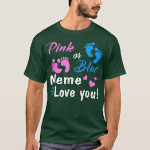 Camiseta Pink Or Blue Meme Loves You Gender Reveal Party 