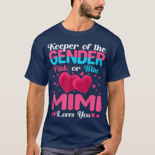 Camiseta Pink Or Blue Mimi Loves You Keeper Gender Reveal B