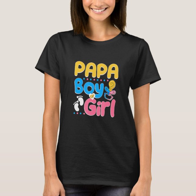 Camiseta Pink or Blue Papa Loves You Best Dad Ever Fatherho (Frente)