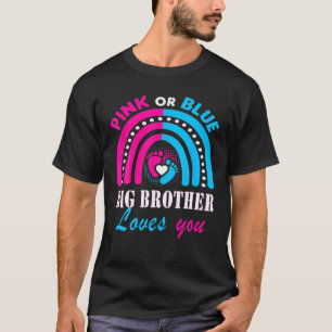 Camiseta Pink Ou Azul Grande Irmão Te Ama Rever Sexo P