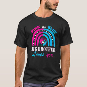 Camiseta Pink Ou Azul Grande Irmão Te Ama Rever Sexo P