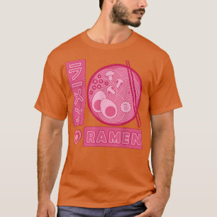 Camiseta Pink Ramen Girl ama Anime Ramen Japonês 
