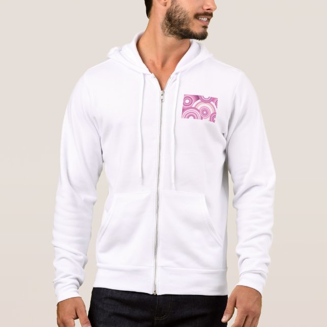 Camiseta Pink Retro Circles Pattern (Frente)