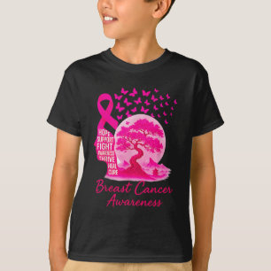 Camiseta Pink Ribbon Sakura Bonsai Tree Mount Fuji Japonês
