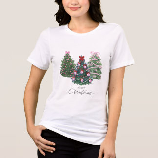 Camiseta Pink Ribbon Tree #tshirts #xmas #newyork