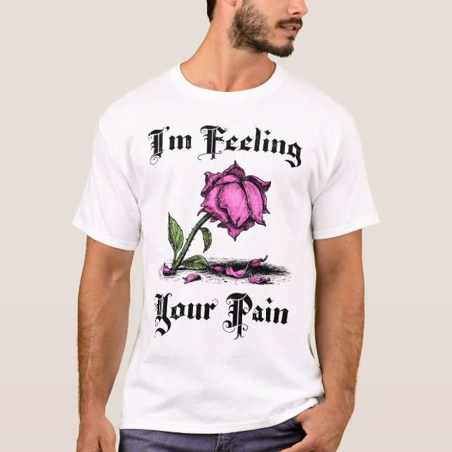 Camiseta Pink Rose in Despair (Frente)