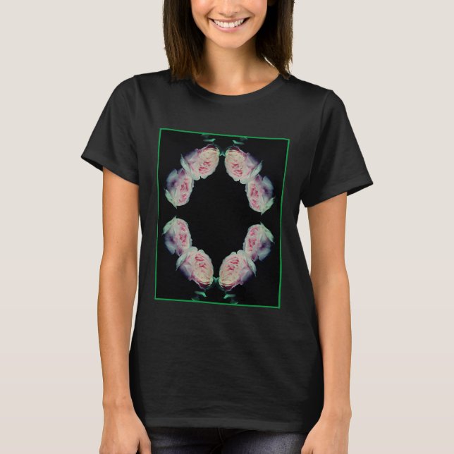 Camiseta Pink Roses Pair Abstract (Frente)