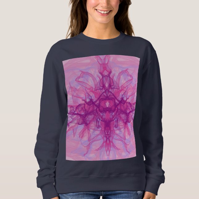 Camiseta PINK SMOKE - Arte Fractal Moderna e abstrato - (Frente)