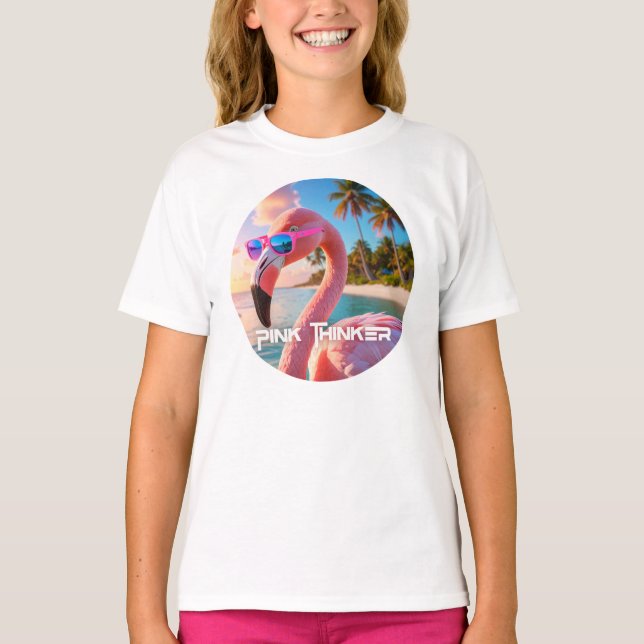 Camiseta PINK THINKER - Flamingo PINK (Frente)