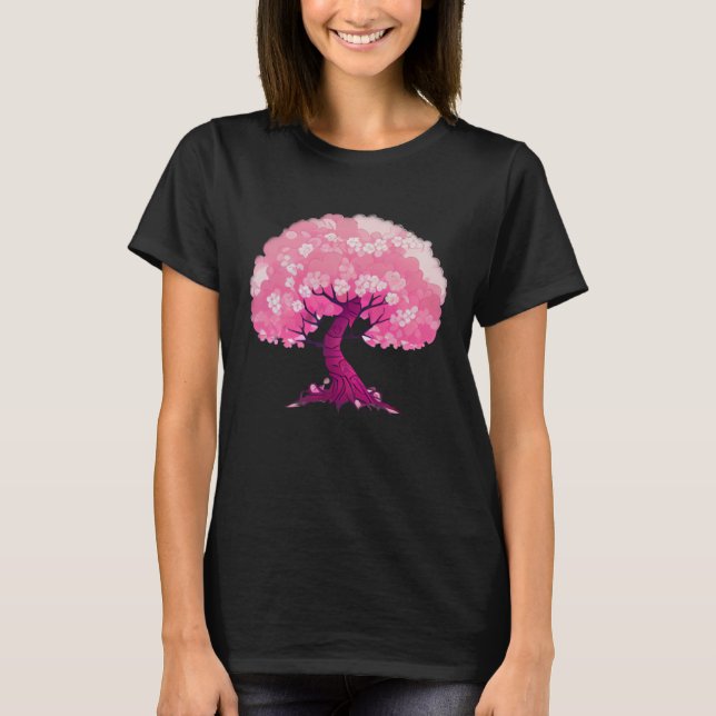 Camiseta Pink tree of life cherry blossom (Frente)