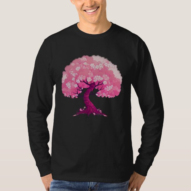 Camiseta Pink tree of life cherry blossom (Frente)