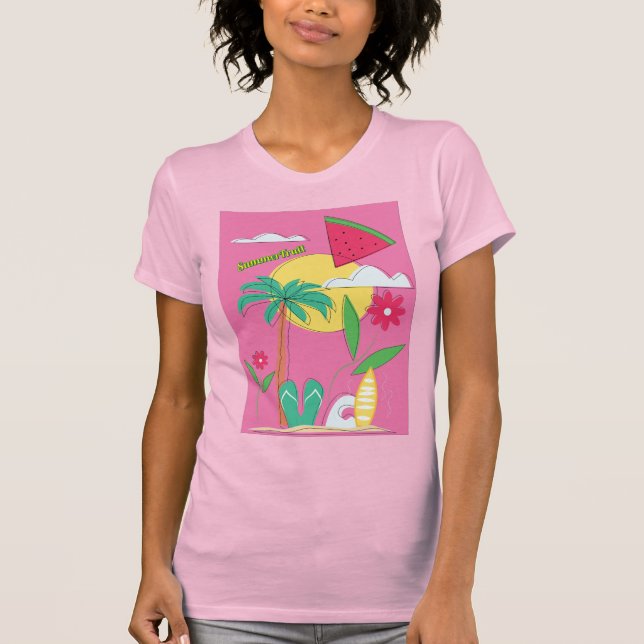 Camiseta Pink Tropical SummerFruit (Frente)