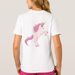 Camiseta Pink Unicorn Prancing Girls T-shirt XS to