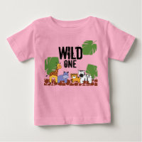 Pink "WILD ONE" Tema Selvagem Safari Primeiro Aniv