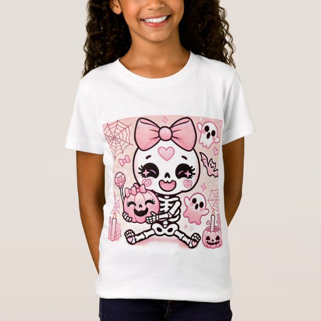 Camiseta 👻 💀 Pinkoween Ficou Mais Corajoso! 💀 👻 (Frente)