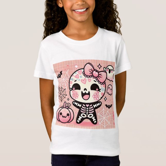 Camiseta 👻 💀 Pinkoween Ficou Mais Corajoso! 💀 👻 (Frente)