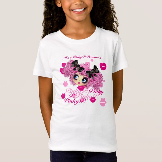 Camiseta Pinky Promise BFF presentes com Kawaii PinkyP (Frente)