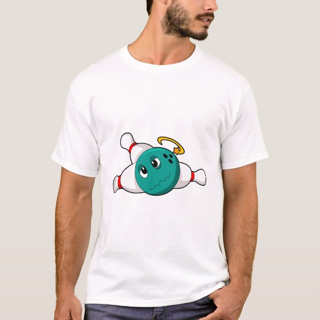 Camiseta Pino da Boliche da Bola de boliche da boliche (Frente)