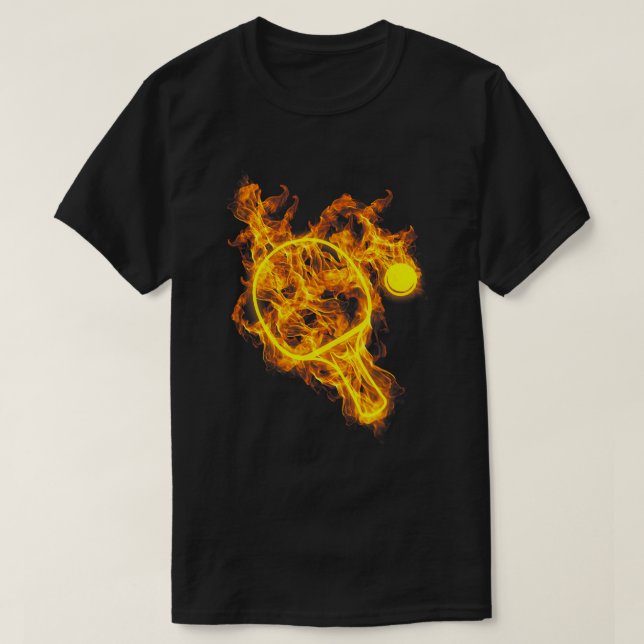 Camiseta Pino De Alça De Tênis Da Mesa De Incêndio E Ping D (Frente do Design)