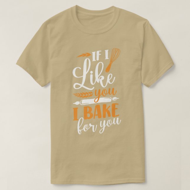 Camiseta Pino de Rolagem do Whisk Baking do assar (Frente do Design)