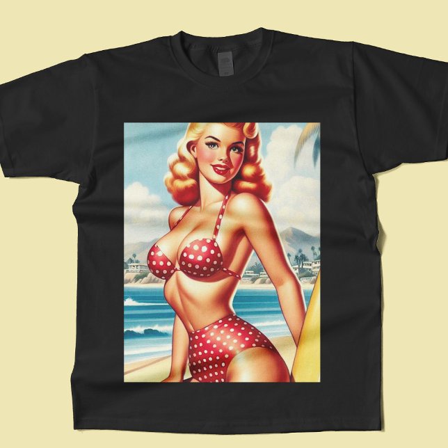 Camiseta Pino do Surf Retroativo para Cima (Criador carregado)
