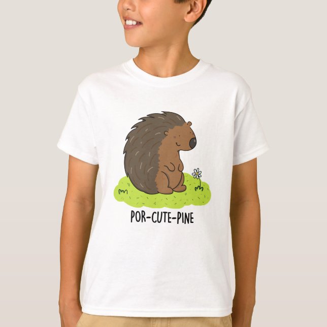 Camiseta Pino Engraçado Porcupine Porcupine (Frente)