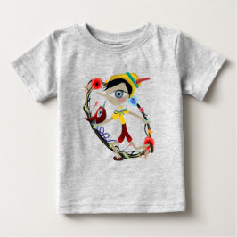 Camiseta Pinoccio pinocho Pinocchio pássaro vermel