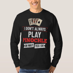 Camiseta Pinochle Game Rules Cartões de Duplo Decodificação