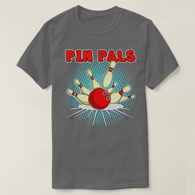 Camiseta Pinos para Bowlers Funny Boliche 1 (Frente do Design)