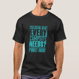 Camiseta Pinot Noir e Camping Lover u2013 Bebendo de vinho 