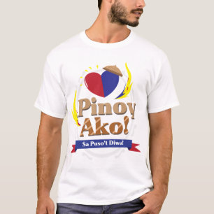 Camiseta Pinoy Ako! Sa Puso't Diwa (Sou FIlipino de cor)