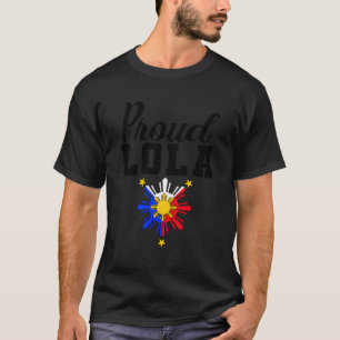 Camiseta Pinoy Filipina Philippine Proud Lola - Letra Negra