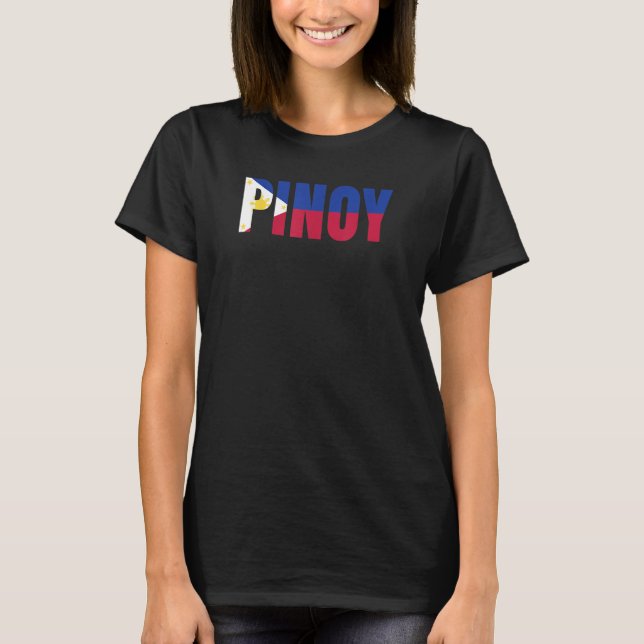 Camiseta Pinoy Filipino Flag Sun Love Pinoy Asian Phillipin (Frente)