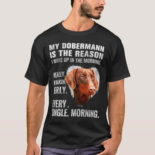 Camiseta Pinscher do Doberman - Dobermann (Frente)