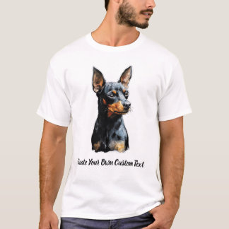 Camiseta Pinscher Miniatura Cachorro Crie Seu Próprio Texto