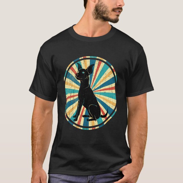 Camiseta Pinscher Miniatura Retro (Frente)