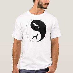 Camiseta Pinscher Yin Yang do Doberman